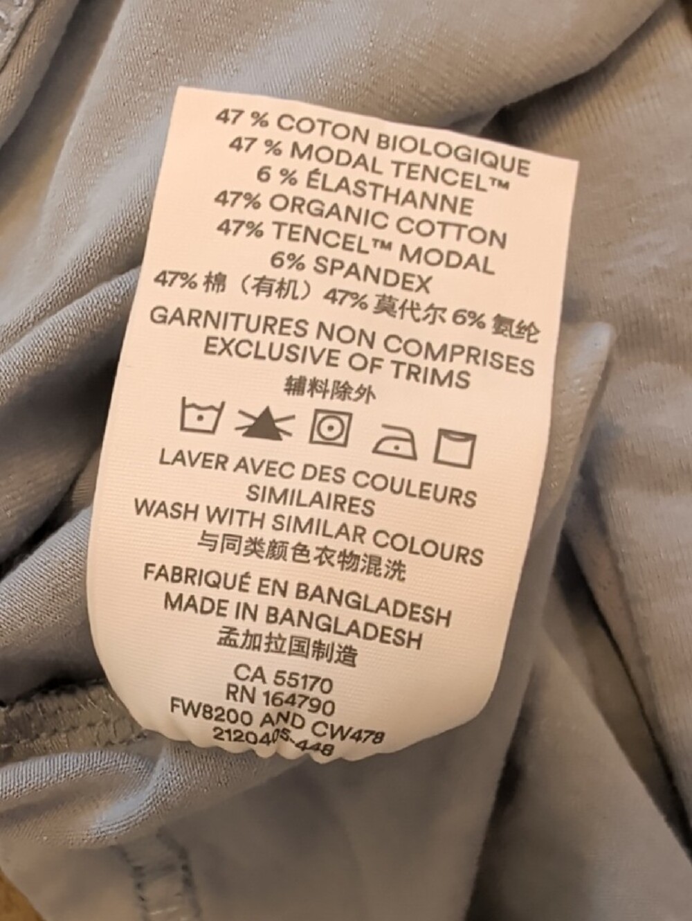 Frank & Oak Pale Blue Button-Down Long Sleeve Shirt - Picture 6 of 6